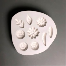 Little Fritter Glass Mold - Small Flowers and Leaves