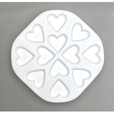 Little Fritter Glass Mold - Twelve Hearts