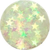 Clear with Iridescent Stars vibrant glitter