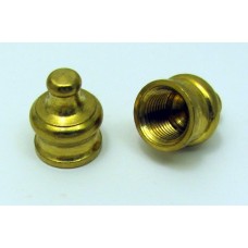 Solid Brass Knob (Finale) - 11/16"H 1/8"IP    	
