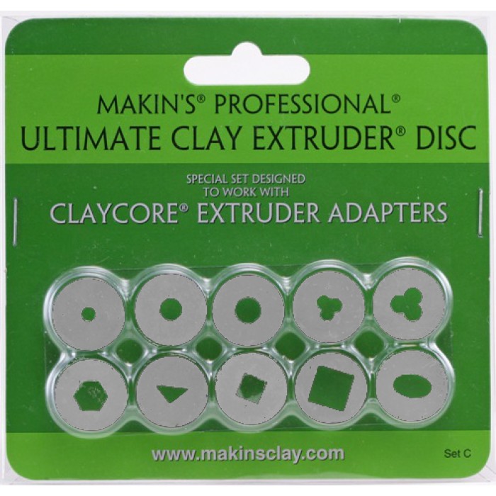 LIVTE Clay Extruder Polymer Clay Cutters Kit Clay Alloy Rotary Extruder with 20 Molds Discs & 40 Clay Circle Cutters Set for DIY Clay Pottery Crafting 