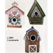 Three Bird House Ornaments mold