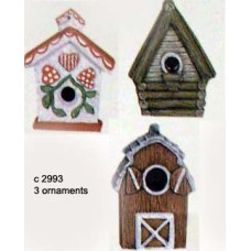 Ceramichrome 2993 Three Bird House Ornaments Mold