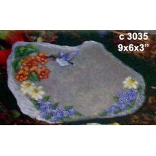 Ceramichrome 3035 Flowers Hummingbird Standing Stone Mold