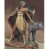 Indian Woman With Wolf (Front) Mold