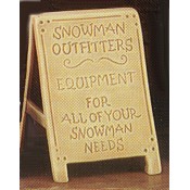 Snowman Outfitter Sign mold