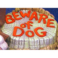 Clay Magic 2516 Beware of Dog Log Slice Mold