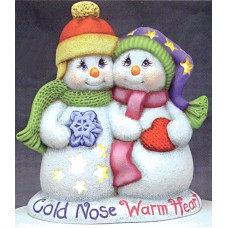 Snowman Cuddler  "Cold Nose, Warm Heart" Mold