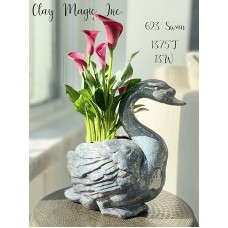 Clay Magic 623 Standing Swan Planter Mold