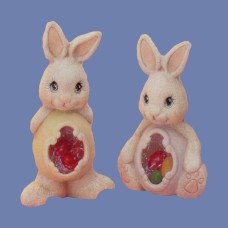 Clay Magic 1018 Two Small Egg Belly Bunnies Mold