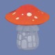 Small Garden Mushroom Cap Mold