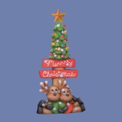 "Merry Christmas" Reindeer Post Mold