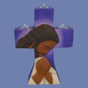 Praying Black Jesus Cross Mold