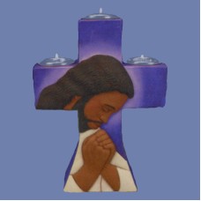 Clay Magic 2477 Praying Black Jesus Cross Mold