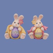 Two Bunnies with Easter Egg Mold