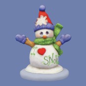 "I Love Snow" Snowman Mold