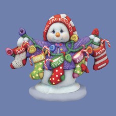 Clay Magic 2564 Large Snowman With Stockings Mold