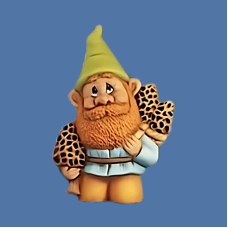Clay Magic 2763 Morty Morel Mushroom Gnome (kneeling) Mold