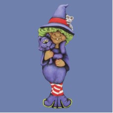 Clay Magic 2924 Willow Witch with Cat Mold