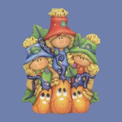 Scarecrow with Pumpkin Trio Mold