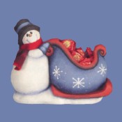 Bundle Up Snowman with Sleigh Mold