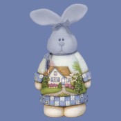 Cottage Scene Girl Bunny Body Mold