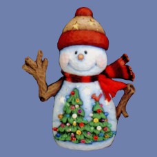 Clay Magic 3188 8.5" Snowman with Tree Scene Mold