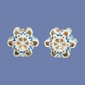 Two Whittled Snowflake Candle Cups Mold