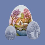 Large Oval/Egg Spring Cottage Mold