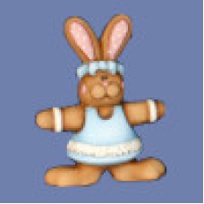Clay Magic 3335 Gangbuster Gingerbread Bunny Girl Mold