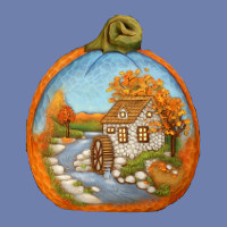 Clay Magic 3360 Small Pumpkin Fall Mill Scene Mold
