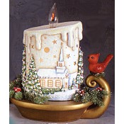 Medium Candle With Church Scene Mold