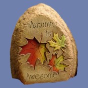Autumn is Awesome Plaque (Maple Leaves) Mold