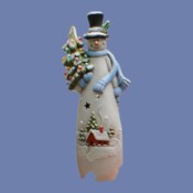 9" Snowman with Scene Mold
