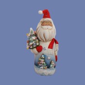 6.25" Gangbuster Trees and Stars Santa Mold