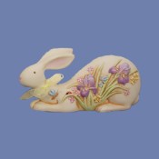 Bunny Laying with Flowers Mold