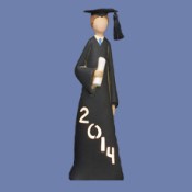 13.25"Boy Graduate Plain Mold