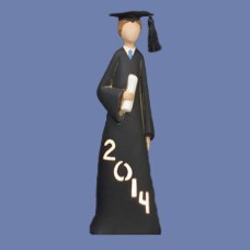 Clay Magic 3657 13.25"Boy Graduate Plain Mold