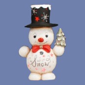 Small Retro Snowman "Let It Snow" Mold