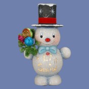 Large Retro Style Snowman Plain Mold