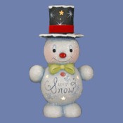 Large Retro Style Snowman "Let It Snow" Mold