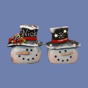 6.25" Two Faced Snowman Head Mold