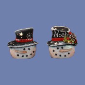 5" Two Faced Snowman Head Mold