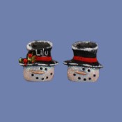4" Gangbuster Two Faced Snowman Head Mold