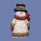 Medium Plain Whittled Snowman Mold