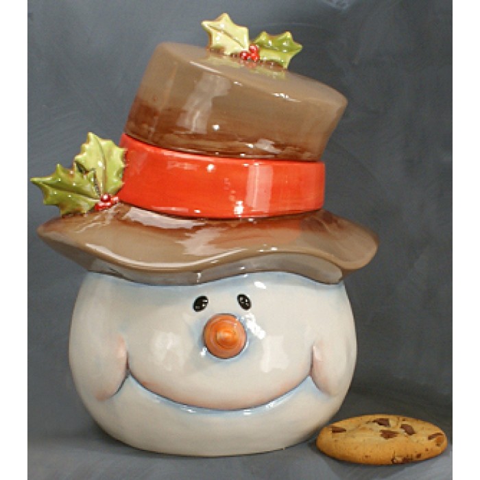 PackerWare Blow-Mold Snowman Cookie Jar/Storage Container - Annie