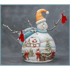 Clay Magic 3790 Lg. Snowman with House Scene & Scarf (Right) Mold