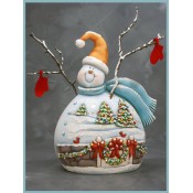 Lg. Snowman with Gate Scene & Scarf (Left) Mold