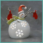 Med. Plain Snowman with Scarf (Right) Mold