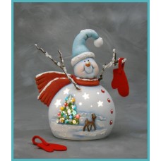Clay Magic 3798 Small Snowman with Deer Scene & Scarf (Right) Mold